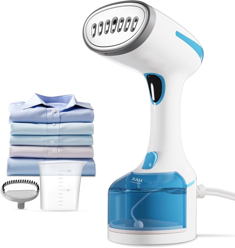 DBC Travel Steamer for Clothes 1500W, 250ml Water Tank,20S Fast Heat-up Portable Handheld Steamer for Clothes, 2 in 1 Fabric Wrinkle Remover with Fabric Brush,Ideal for Home, Office, Travel - Image 1